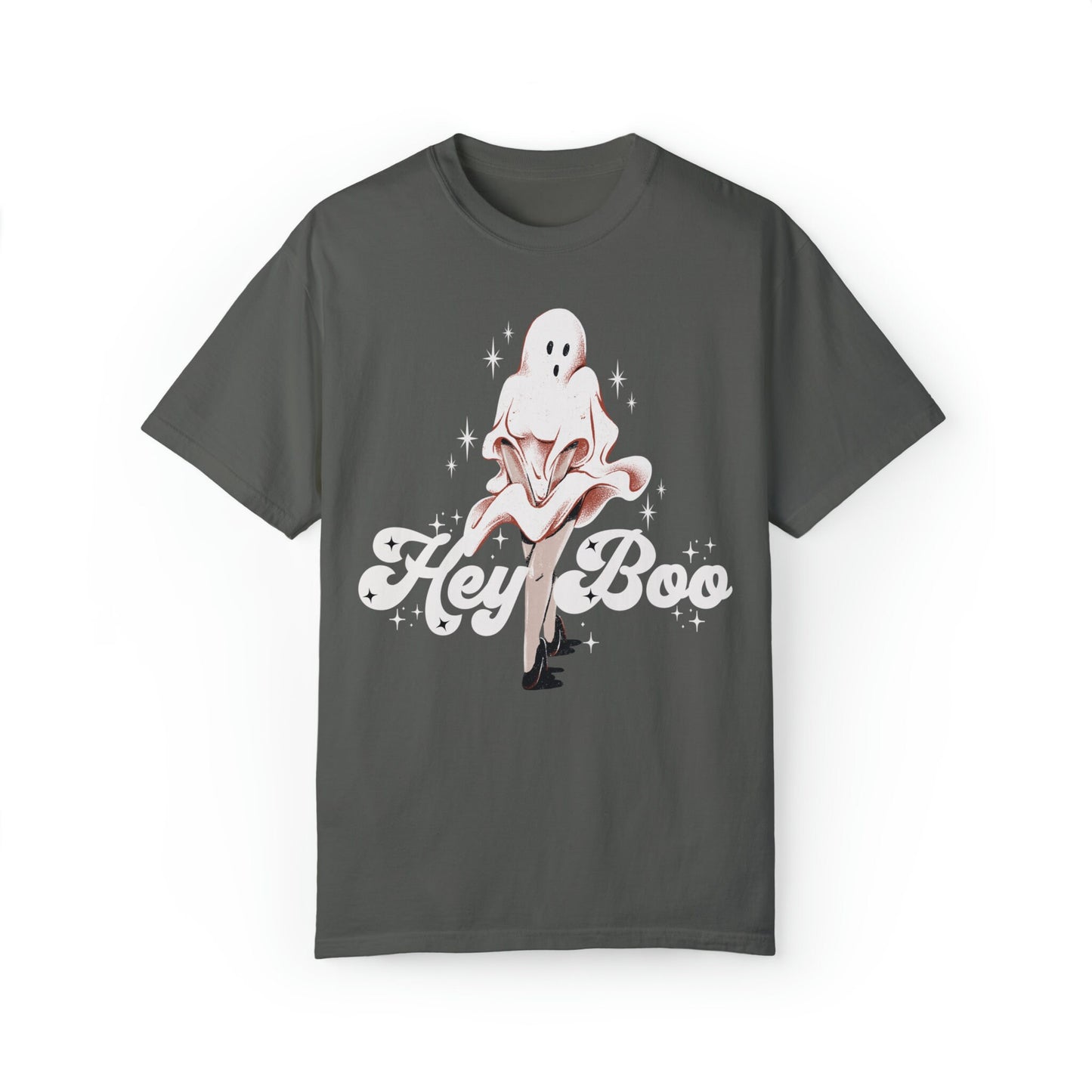 Hey Boo Ghost Comfort Colors Tshirt
