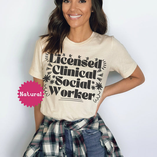 Licensed Clinical Social Worker Tshirt, LCSW Tee, Back To School Outfit, first Day Of School, Minimalist Aesthetic, Meet The Staff counselor