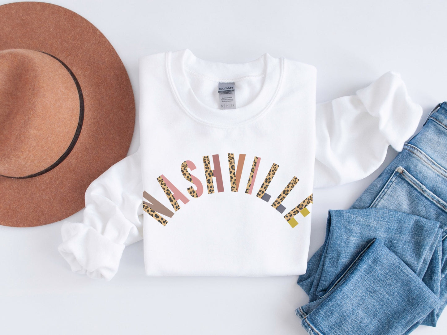 Nashville Leopard Print Sweatshirt, Tennessee Sweaters, Nashville Trip Shirts, Trendy Vacation Sweatshirt, Bachelorette Party Hoodie