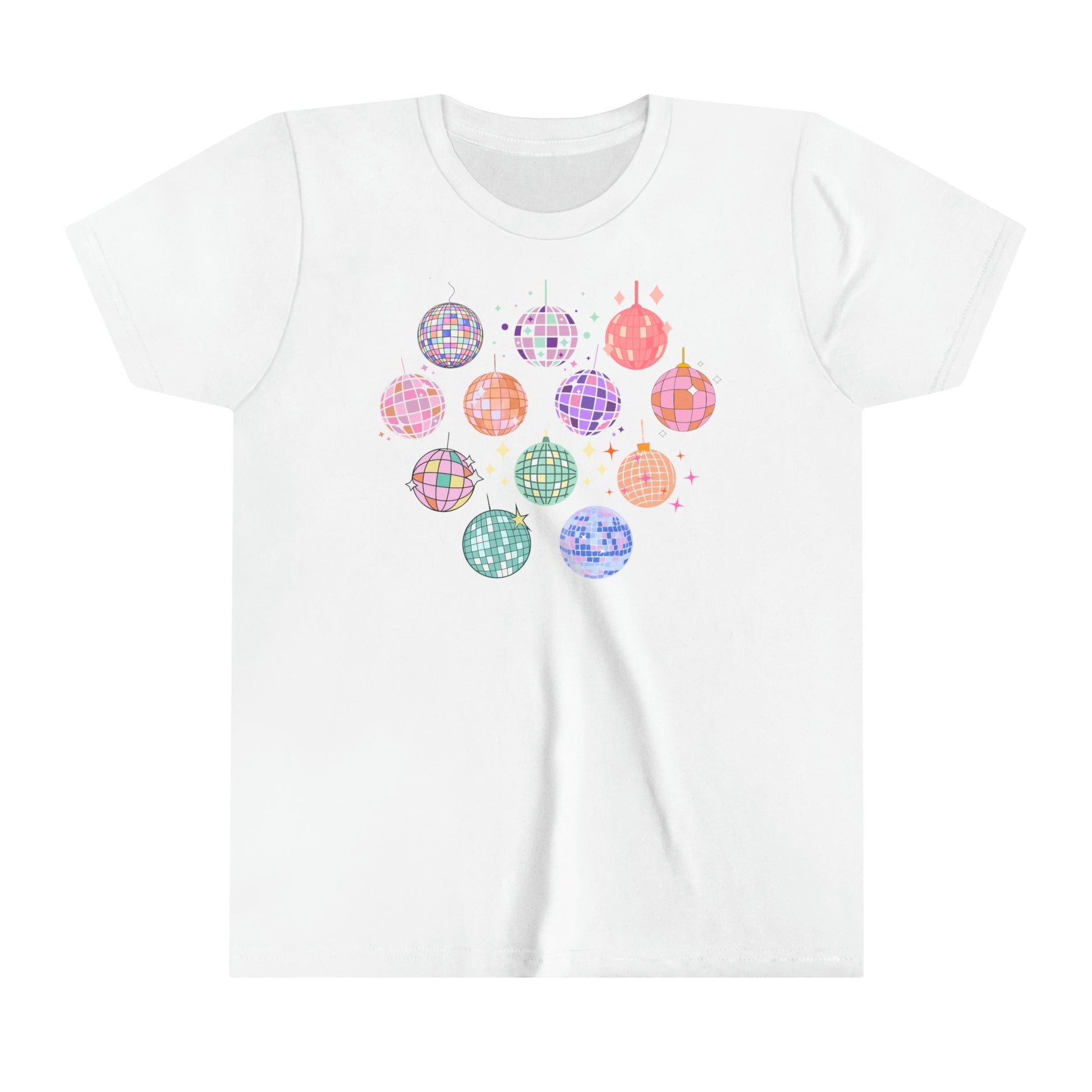 Youth Disco Ball Shirt, Retro Party Tee, Rainbow Shirts, Subtle Pride Outfit, Mirrorball Sweatshirt, Cute Womens Tops for Summer