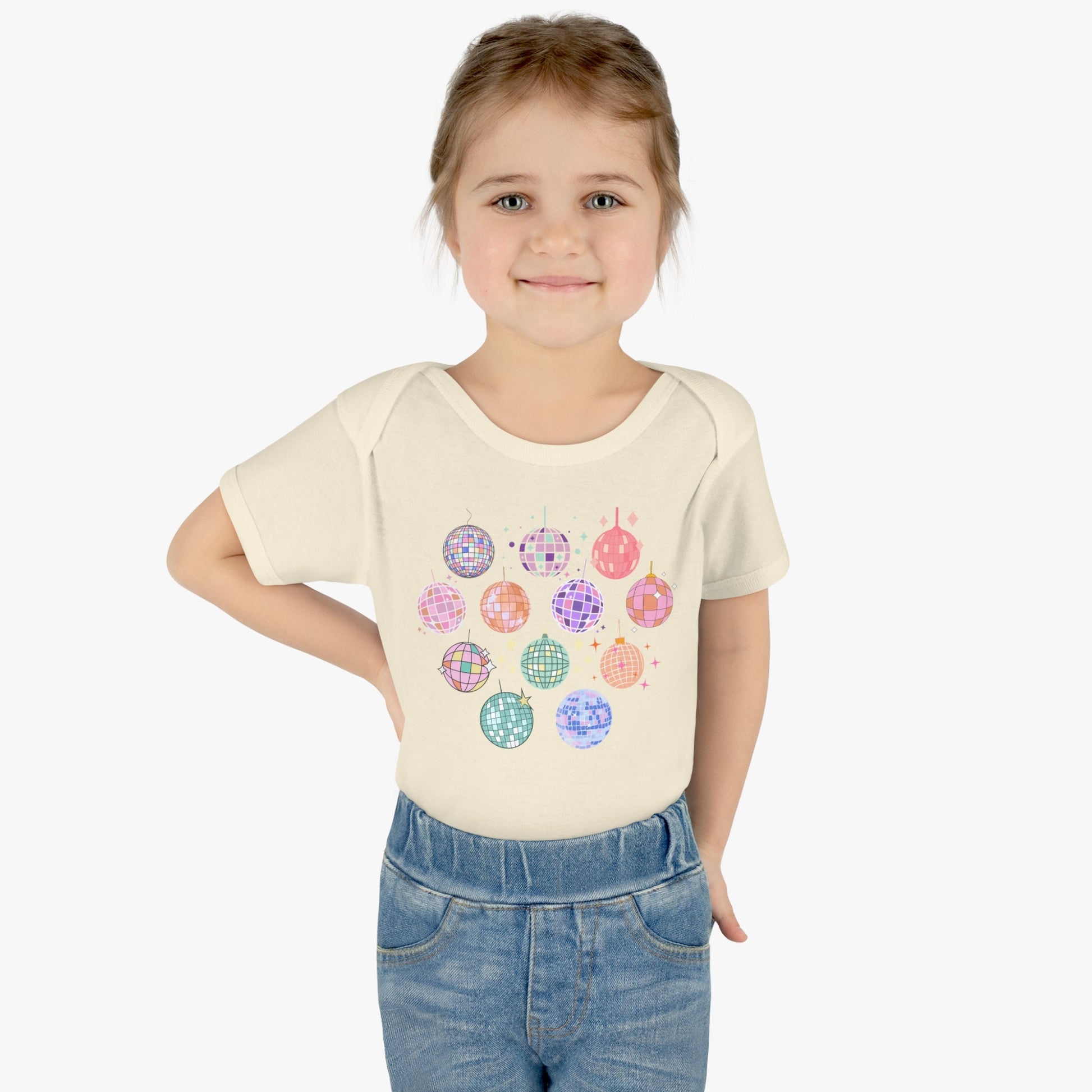 Disco Ball Baby Bodysuit, Retro Party Tee, Rainbow Shirts, Subtle Pride Outfit, Mirrorball Sweatshirt, Cute Womens Tops for Summer